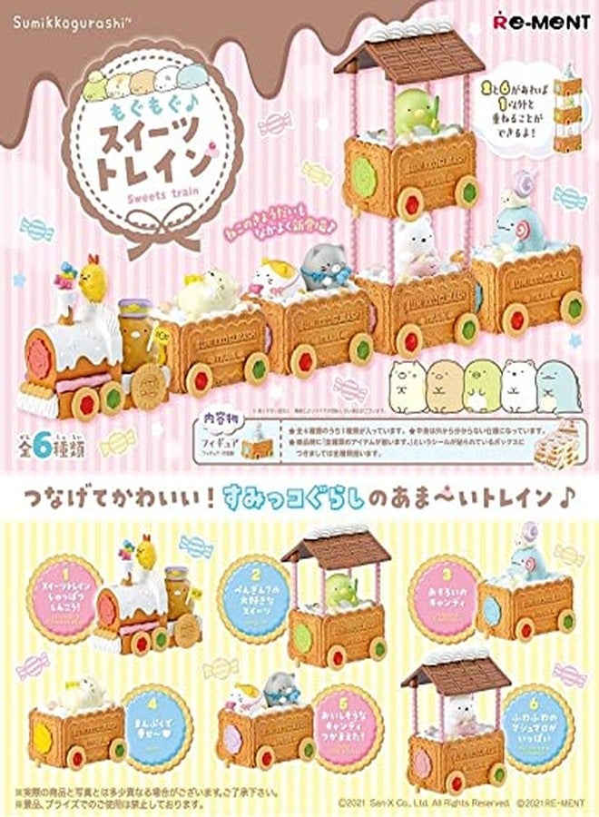 Re-Ment Sumikko Gurashi Mogumogu Sweets Train, Box Product, 6 Types in Total, 6 Pieces - Image 1