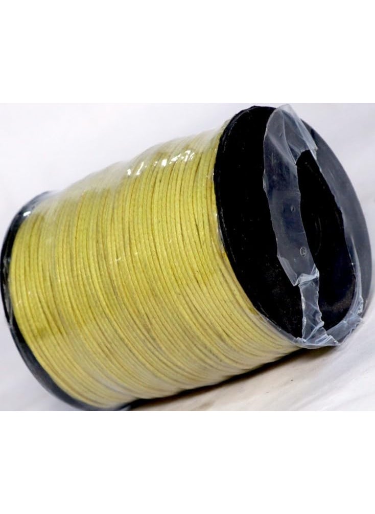 Torex TOREX� 92 Mt, 1mm Thick, Roll Braided Wax Cotton Cord for DIY Jewellery Making, Beading, Art and Craft Work and Handicrafts, (Pack of 1 pcs Yellow)  - Image 3