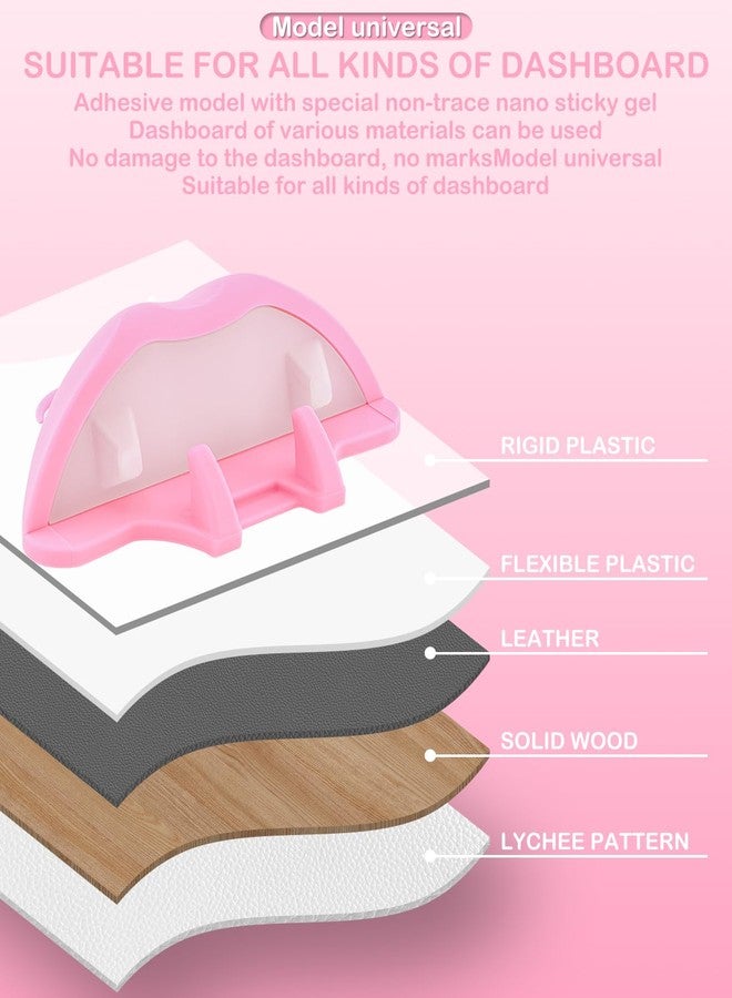 jiankun Car Phone Holder Mount, Dashboard Cell Phone Holders for Your Car, Stable & Anti-Slip Silicone Design, Fits iPhone, Samsung, and Android Smartphones, GPS Navigation Devices (Pink) - Image 5