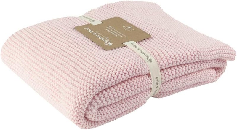 Bumble & Bird Treasure Trove Knitted Baby Blanket - Pink - Image 4