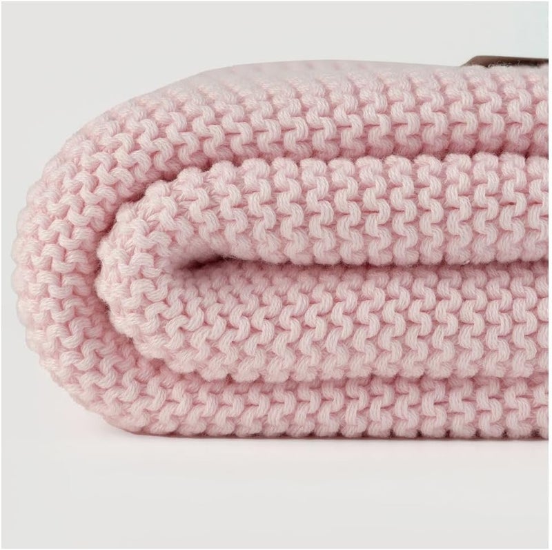 Bumble & Bird Treasure Trove Knitted Baby Blanket - Pink - Image 2