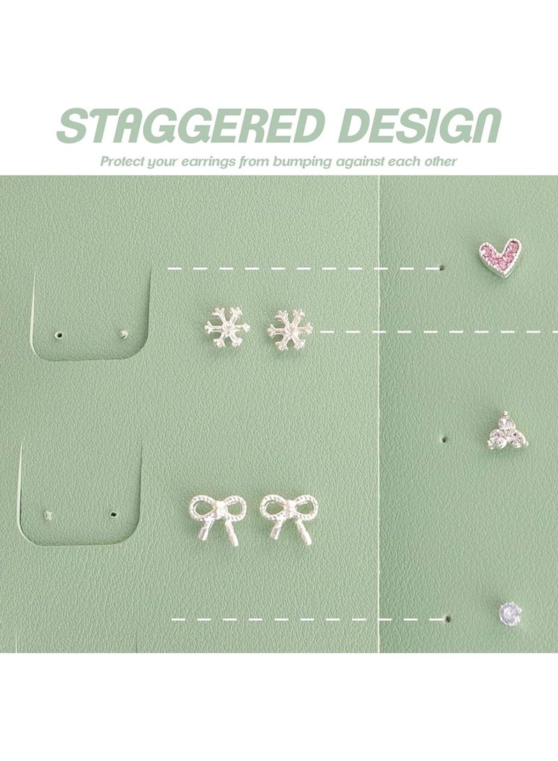 CMGTYYD Earring Storage Box, Portable PU Leather Organizer with Foldable Book Design, Travel-Friendly Case for Earrings and Jewelry  - Image 5