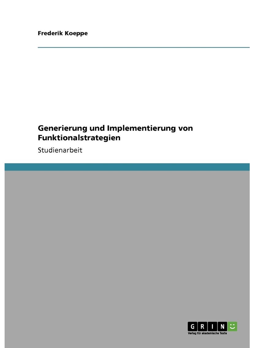 Generierung und Implementierung von Funktionalstrategien