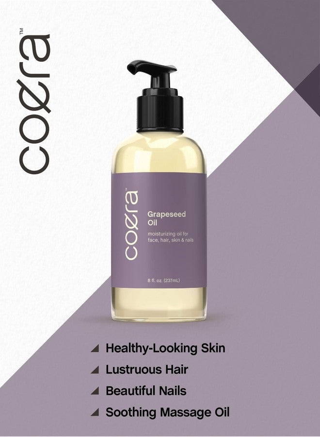 Coera زيت بذور العنب من كويرا | 8 أونصة سائلة | زيت مرطب للوجه والشعر والبشرة والأظافر | خالي من البارابين وSLS والعطور - Image 3