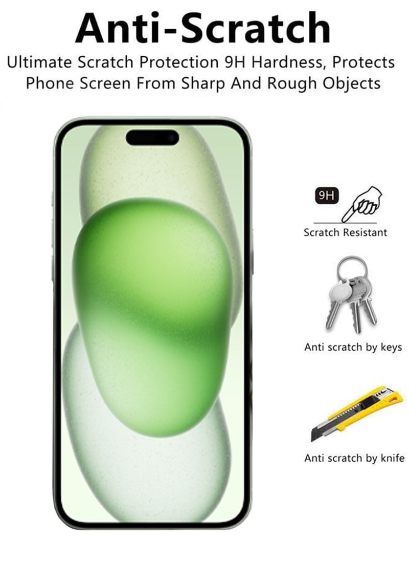 Waldic - Tempered Glass Screen Protector For Apple iPhone 15 Plus - Black - Image 1