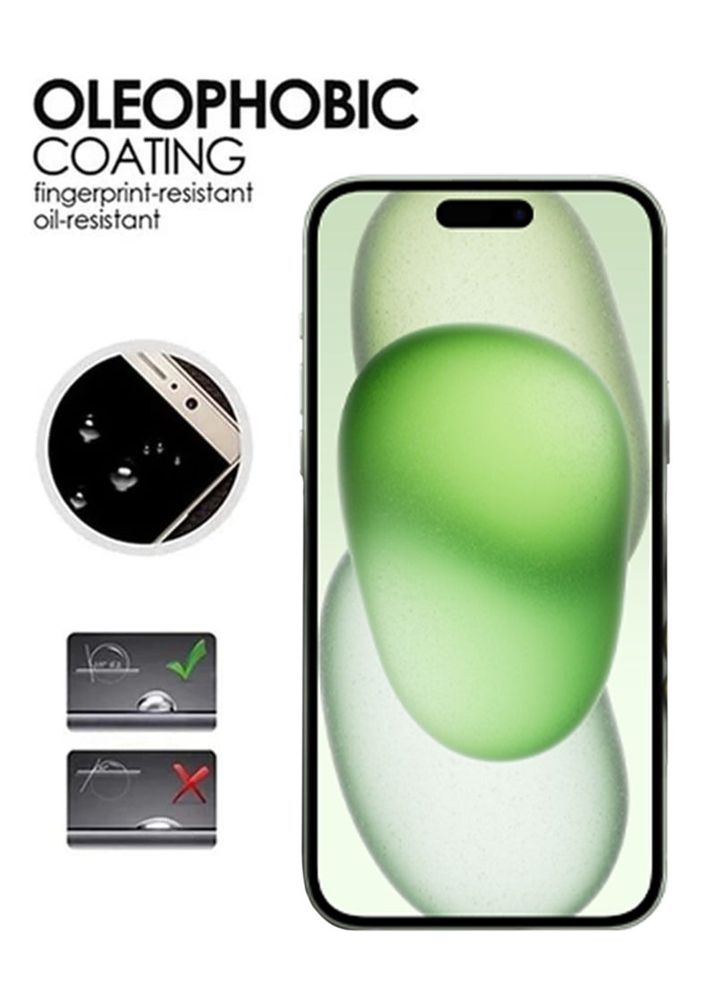 Waldic - Tempered Glass Screen Protector For Apple iPhone 15 Plus - Black - Image 1