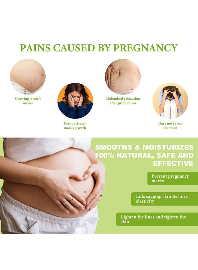 أوهو كريم تسليط الجلد 30 مل, كريم علامة التمدد في البطن, إزالة كريم العناية الأساسية, 100٪ استخراج النباتات النقية الطبيعية, تحسين مظهر الندوب, علامات التمدد ونغمة الجلد - Image 4