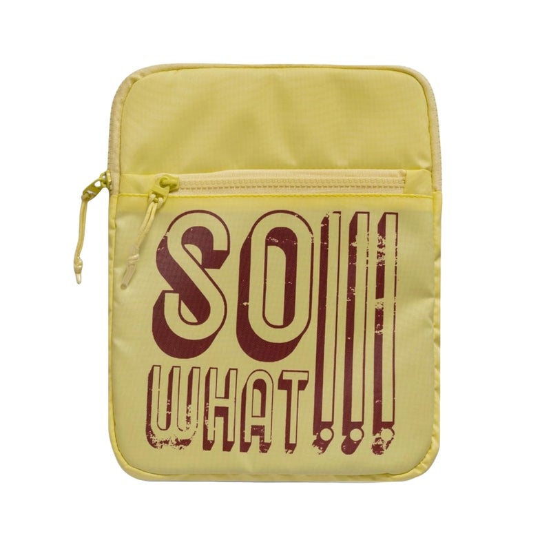 QIPS Tablet Sleeve Bag for up to 12-Inch Tablets – Water-Resistant PU-Coated Case with Front Pocket – Lightweight iPad & Tablet Cover for Work, School & Travel – Slim Protective Design (Yellow) - Image 1