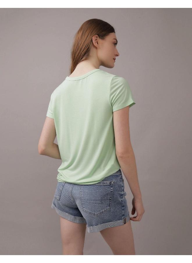 American Eagle Crew Neck Half Sleeve Top - Image 4