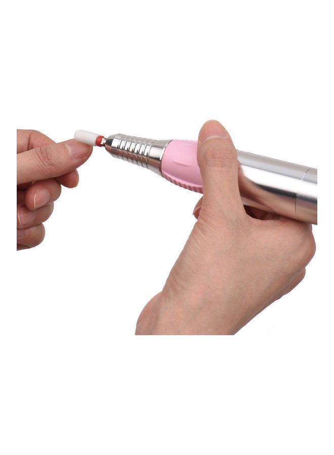 NIBEMINENT Mini Electric Nail Drill Handpiece Polisher Grinder Silver/Grey/Red - Image 5