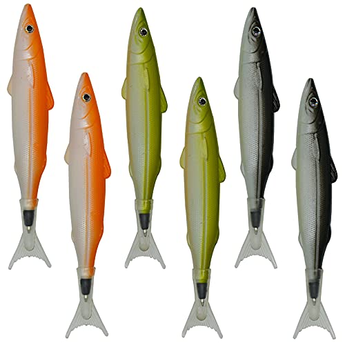 Maydahui 6 PCS Fish Ballpoint Pen Creative Novelty Pens Black Ink for School Office Home - Image 1
