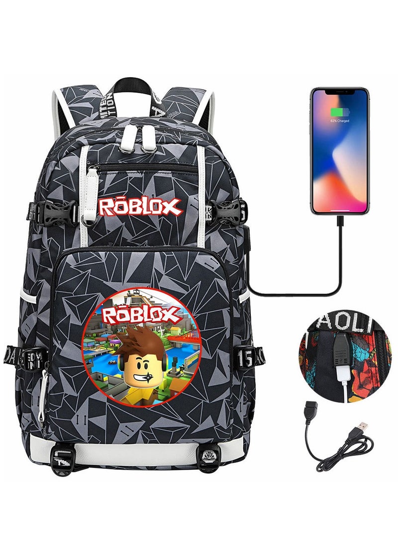 روبلوكس حقيبة ظهر Roblox USB للمراهقين كاجوال للسفر