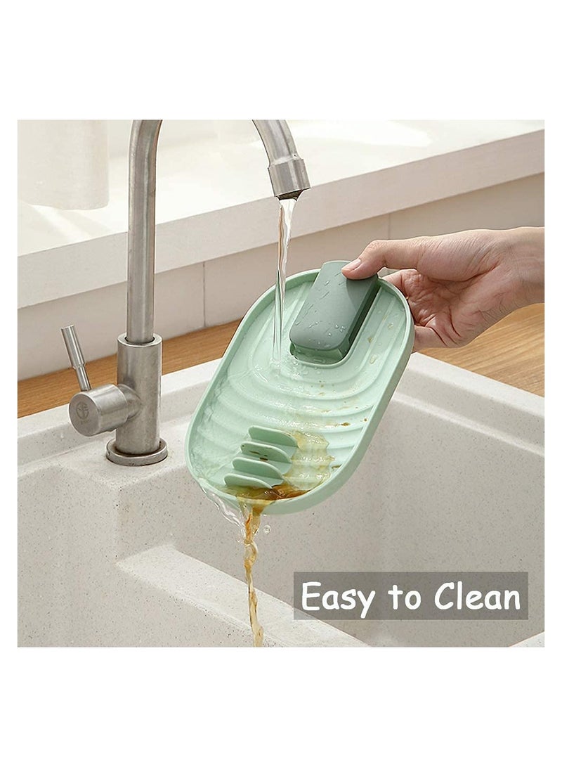 SYOSI Multifunctional Spoon Rest, 2 Pcs Foldable Pot Lid Holder, Spoon Rest Pan Pot Cover Lid Rack for Stove Top Kitchen Gadgets Utensil Holder  - Image 5