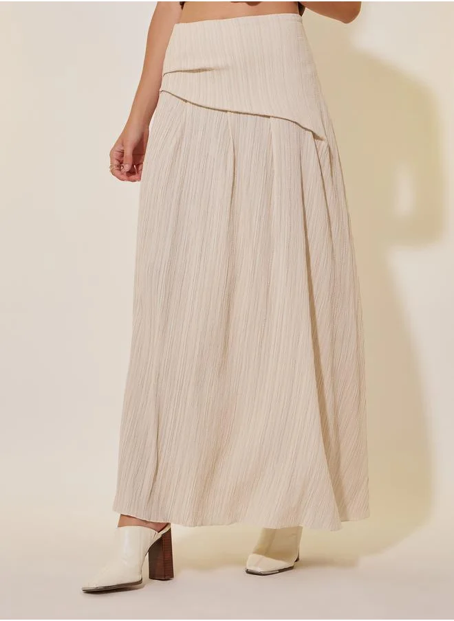 ستايلي Solid A-line Detail Maxi Skirt