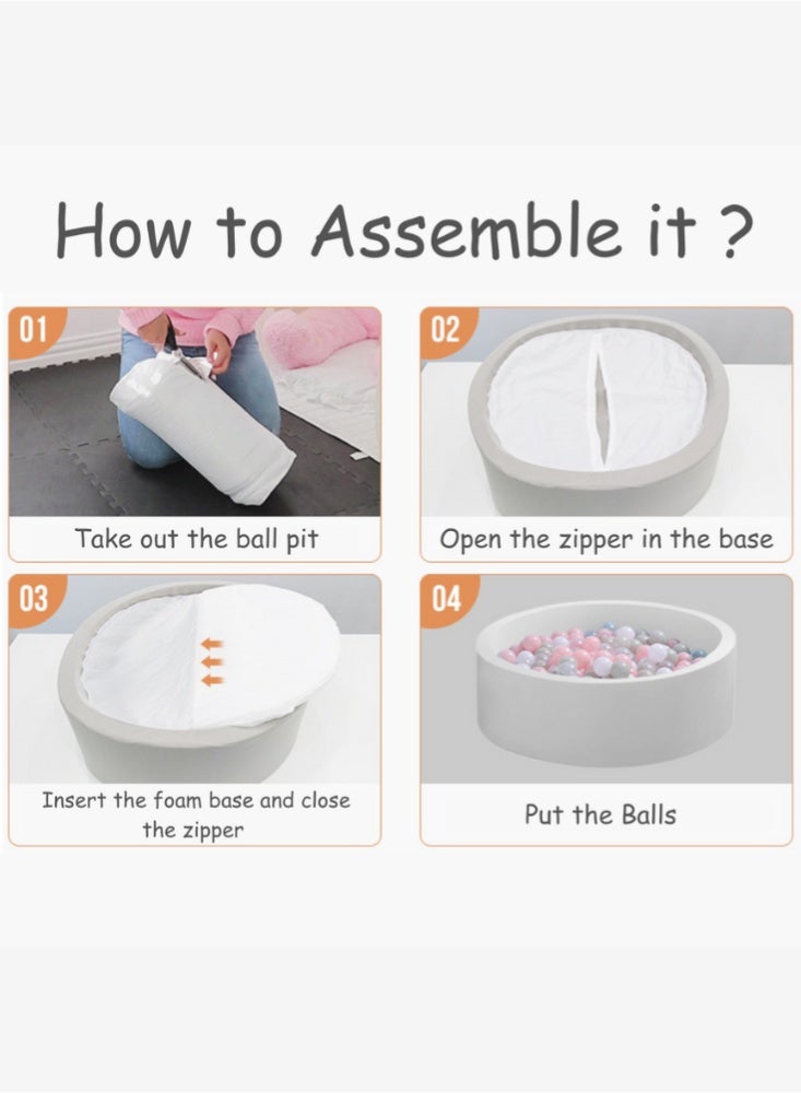 مامفاكتوري مسبح كرات للاطفال ناعم،  مقاس 90×30 سم، يشمل 200 كرة - Image 5