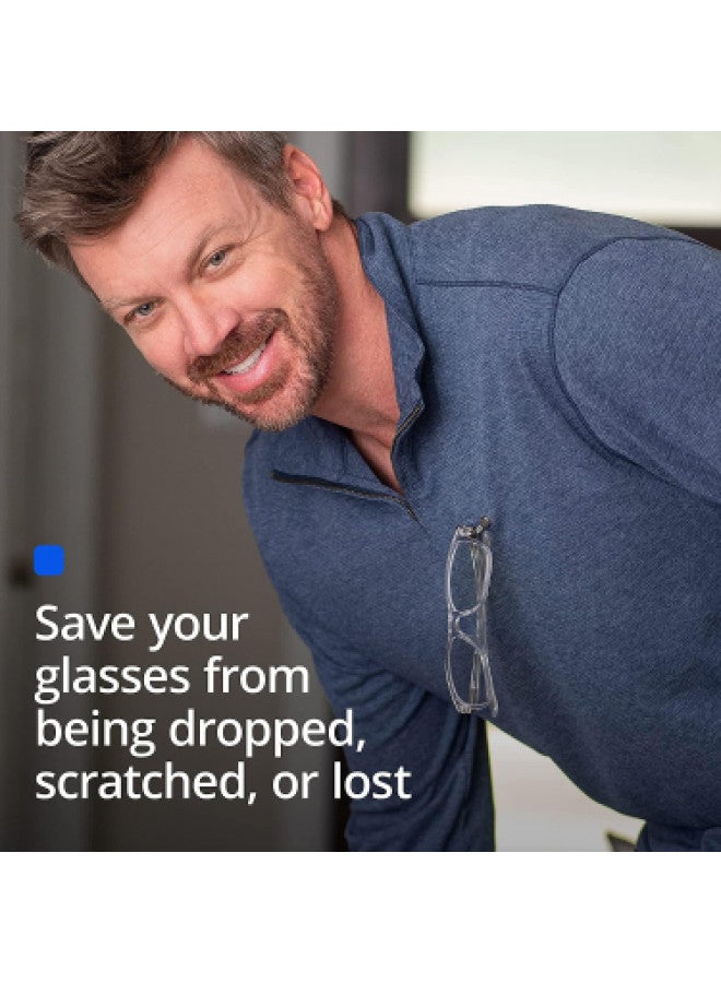 Readerest Magnetic Holders for Glasses, Magnet Pin, (Classic Black 4 Pack), Eyeglass Magnets for Women and Men, Name Badge Holder, Pins onto Your Shirt to Keep Your Glasses Safe - Image 1