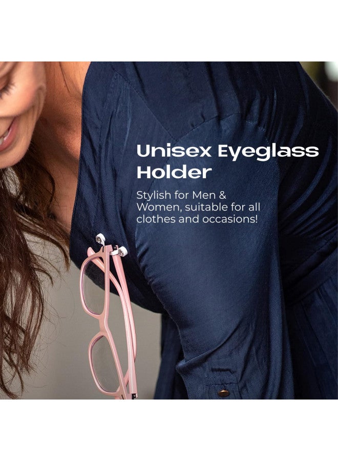 Readerest Magnetic Holders for Glasses, Magnet Pin, (Classic Black 4 Pack), Eyeglass Magnets for Women and Men, Name Badge Holder, Pins onto Your Shirt to Keep Your Glasses Safe - Image 4