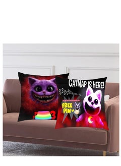 Y&D Smiling Critters Throw Pillow Covers,Case Cover Square Cushion Cover,Smiling Critters Cartoon peripheral,Animal Cushion Covers Pillow Case Cover for Sofa Car Bedroom Home Decor  - Image 2