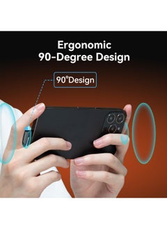 فينشن كابل VENTION USB 2.0 إلى Micro-B بزاوية قائمة من نوع سبيكة الألومنيوم الرمادية رقم الموديل COBHG  - Image 3