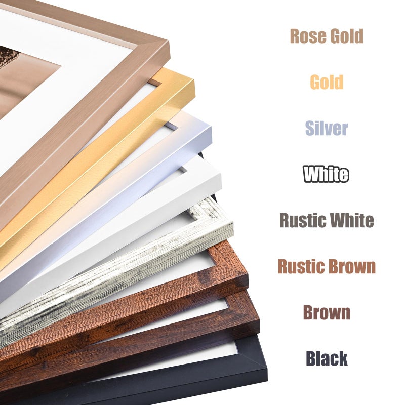 KINLINK 9x9 Picture Frames Black  Square Photo Frames with Plexiglass for Picture 7x7 with Mat or 9x9 without Mat  Composite Wood Picture Frames for Table Top and Wall Mounting  Set of 4 - Image 2