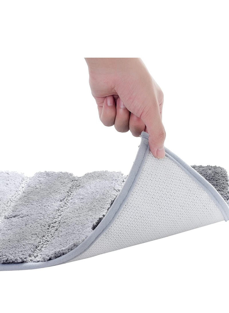 تايكوم سجاد الحمام، سجادة حمام غير قابلة للانزلاق، سجادة دش من الألياف الدقيقة الناعمة، سجادة قابلة للغسل، سجادة غير قابلة للانزلاق لأرضية الحمام، 50 × 80 سم، رمادي. - Image 5