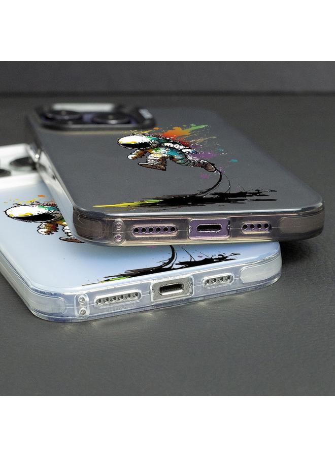 S-TOP Case For iPhone 14 Plus Color Ink Frosted PC+TPU Phone Case - Image 3