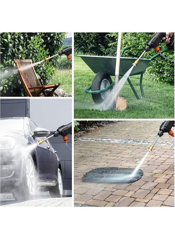 Cordless High-Pressure Power Washer Kit – Portable Handheld Car Washer Gun with 2 Rechargeable Batteries – 5-in-1 Multi-Function Nozzle – Heavy-Duty Cleaning for Cars, Floors, Fences & Garden. - Image 4