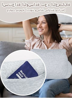 Generic Hysterectomy Recovery Pillow, Post-Surgery Cushion for Abdomen C-Section Tummy Tuck Lumpectomy Myomectomy Patients Must Haves Abdominal Pillow with Pocket (Grey)  - Image 3