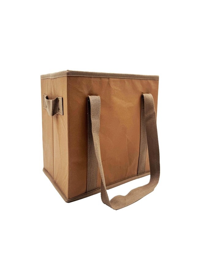 Earthwise Deluxe Collapsible Reusable Shopping Box Bag Set with Reinforced Bottom Wavy Friends Design Storage Boxes Bins Cubes Washable Paper (Set of 2) - Image 2