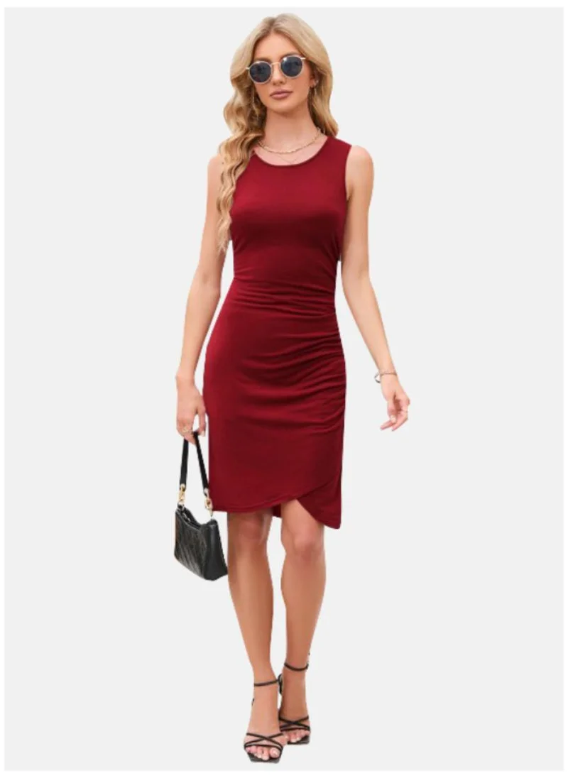 YUNIQEE Ruched Tulip Hem Dress