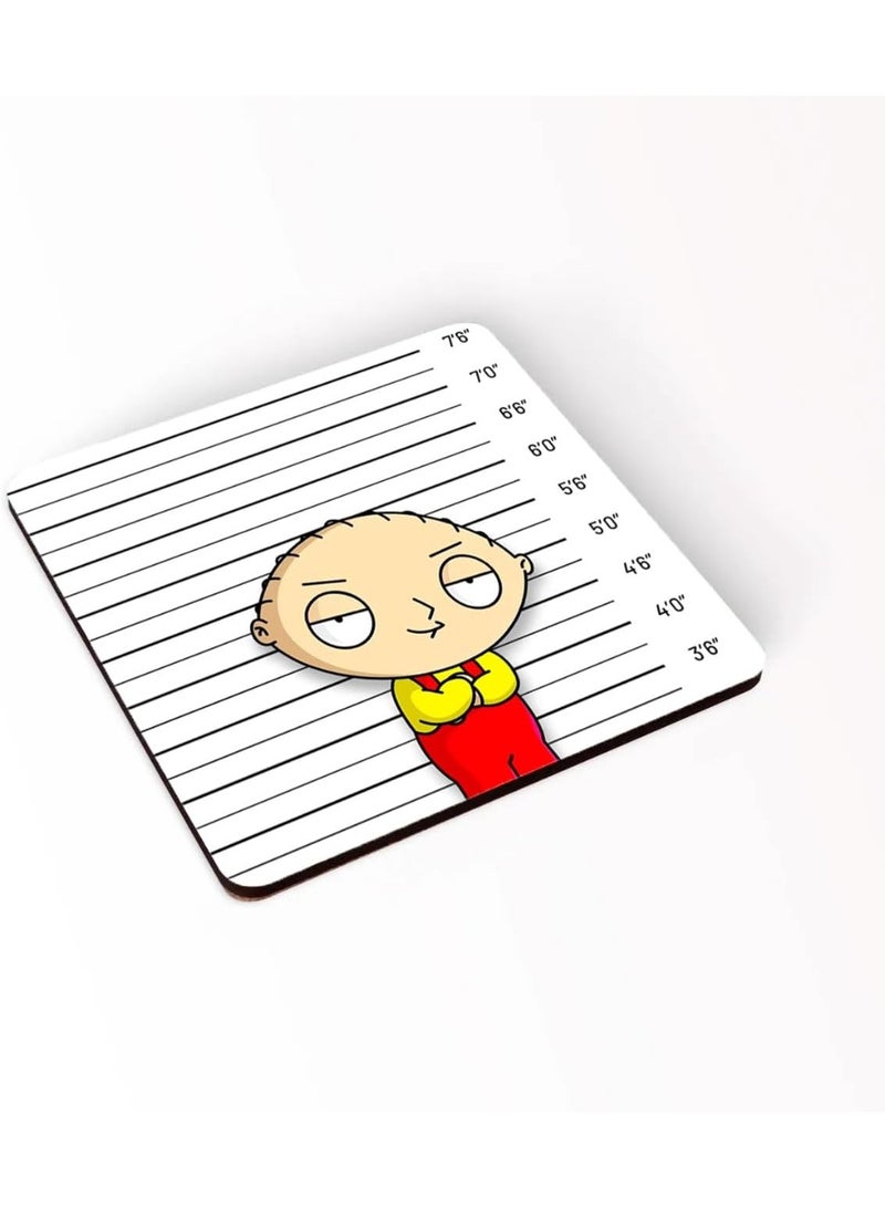 Stewie Wooden Drink Coaster - Image 1
