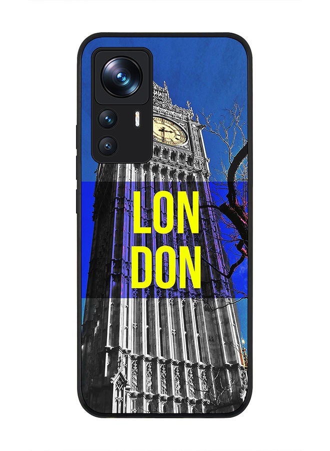Stylizedd Rugged Black edge case for Xiaomi 12T/12T Pro Slim fit Soft Case Flexible Rubber Edges Anti Drop TPU Gel Thin Cover - London - Big Ben - Image 1