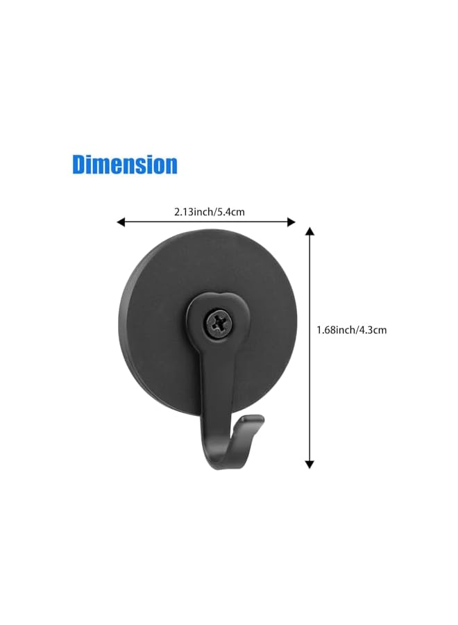 PROMASS promass Magnetic Hooks, Hanger Heavy Duty Front Door Hanging Tool, Damage Free Hooks for Hanging, for Cruise，Kitchen, Home, Workplace, Office and Garage, Glass Doors Storm Doors (2 Pcs, Black)  - Image 5