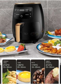 Arabest 6L Large Capacity Air Fryer,2400 Watts,Digital Display,Intelligent Control Panel,10 Preset Programs with Built-In Preheat for Home/Restaurant/Hotel(Black)  - Image 3