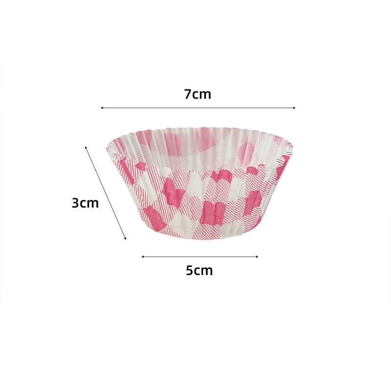 Colorful Plaid Paper Plates Cups Disposable Party Tableware Set 25 pink plaid cake holders