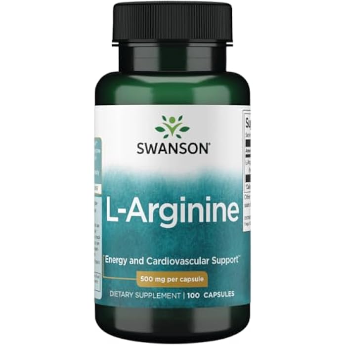 Swanson Amino Acid L-Arginine 500 Milligrams 100 Capsules - Image 1
