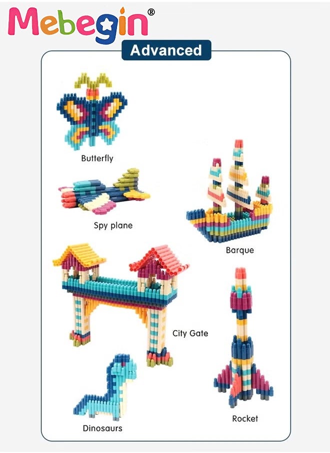 640PCS DIY Building Blocks Set, Construction Toy with Storage Box, Learning Assembly Playset, Fun STEM Toy Set, Creative Educational Toy, Convenient Storage and Transportation