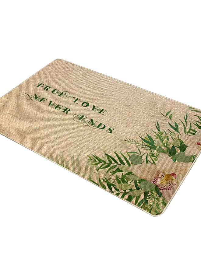 GUSGU Welcome Doormat, Front Door Mat Non-Slip Spring Summer Flower Plant Decorative Door Rugs Carpet Floor Mat for Indoor Outdoor Home Office Decor, 38 x 58cm - Image 1