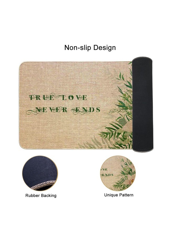 GUSGU Welcome Doormat, Front Door Mat Non-Slip Spring Summer Flower Plant Decorative Door Rugs Carpet Floor Mat for Indoor Outdoor Home Office Decor, 38 x 58cm - Image 3