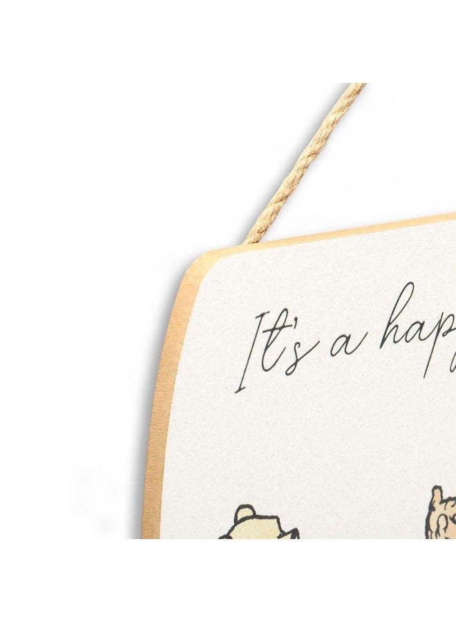 Open Road Brands ديزني ويني ذا بوه وأصدقائه ديكور حائط خشبي معلق ليوم سعيد - لافتة عتيقة لويني ذا بوه لغرفة النوم أو الحضانة - Image 4