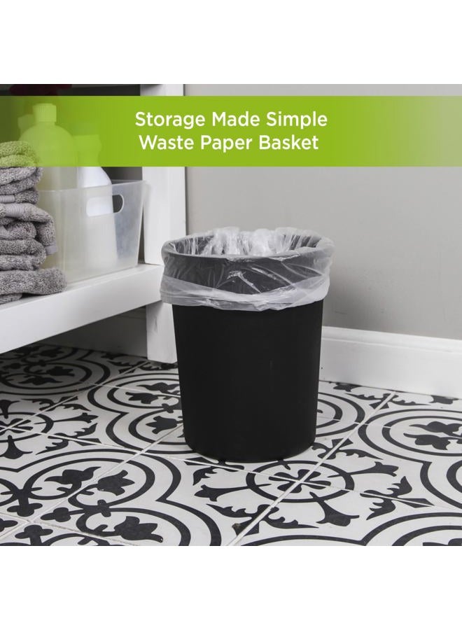 Kenney Storage Made Simple Plastic Waste Basket, Black - Image 2
