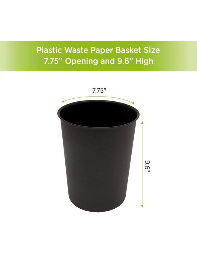 Kenney Storage Made Simple Plastic Waste Basket, Black - Image 3