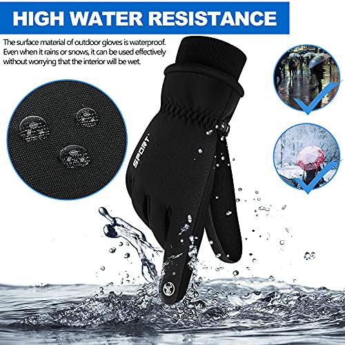 Gustave® GUESTAVE Gloves for Men Winter Wear Women Winter Gloves Warm Bike Riding Gloves Touch Screen Finger Microfiber Anti-Slip Design Windproof Waterproof Snow Ski Gloves - Image 5