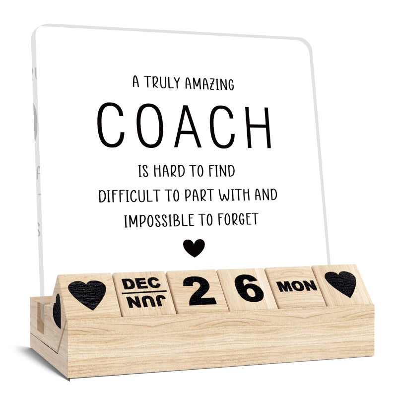 Ythuil Inspirational Gifts Calendar - Thank You Appreciation Gifts for Women Man, Wooden Block Calendar Desk Sign for Friends Coworker Employee Staff Manager Teacher Motivational Office Decor Accessories - Image 1