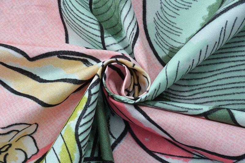 Castiqa Microfibre Unique Patterns Diwan Set Covers 8 Pieces Set of 1 Bedsheet 2 Bolsters and 5 Cushion Covers (Pink Butterfly) - Image 3