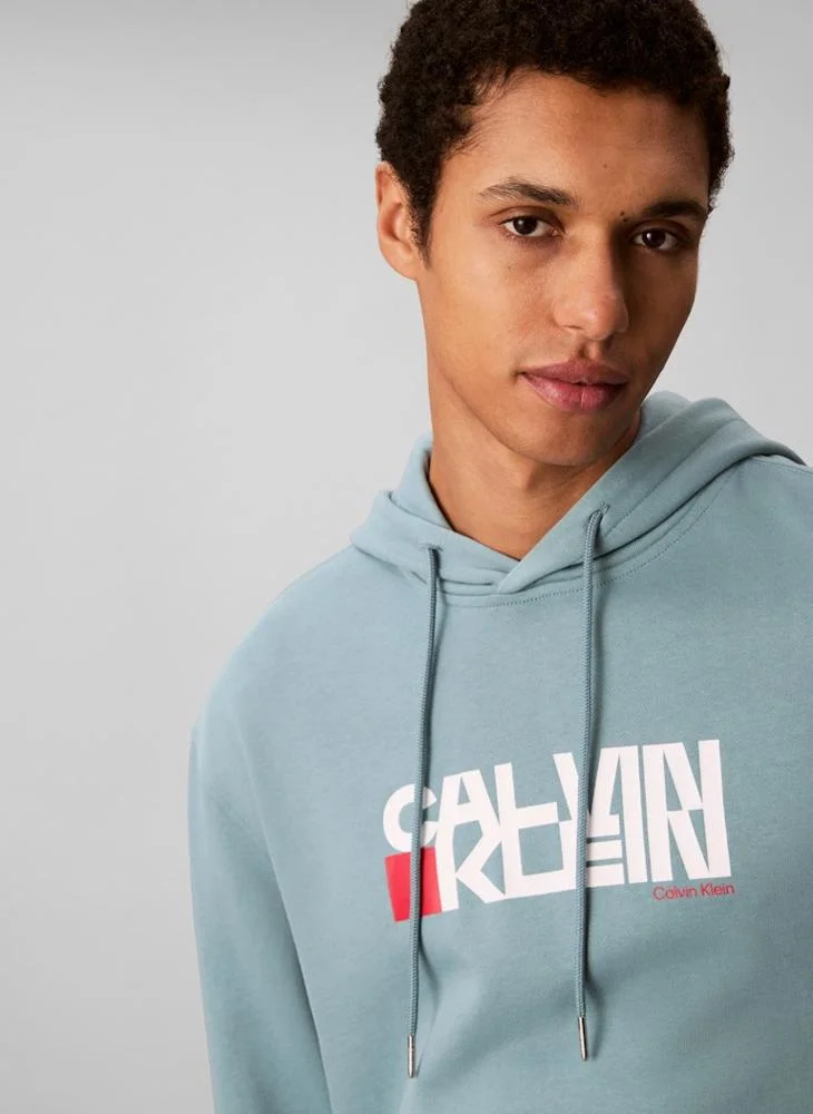 Calvin Klein Jeans  Logo Graphic Hoodie for Men | Best Price UAE