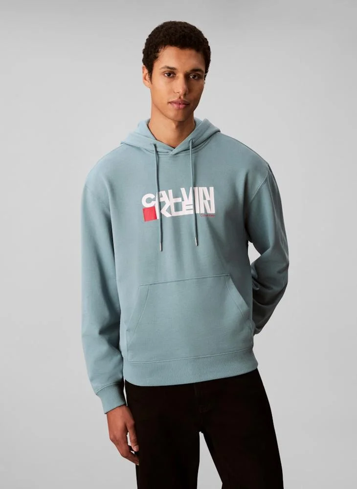 Calvin Klein Jeans  Logo Graphic Hoodie for Men | Best Price UAE