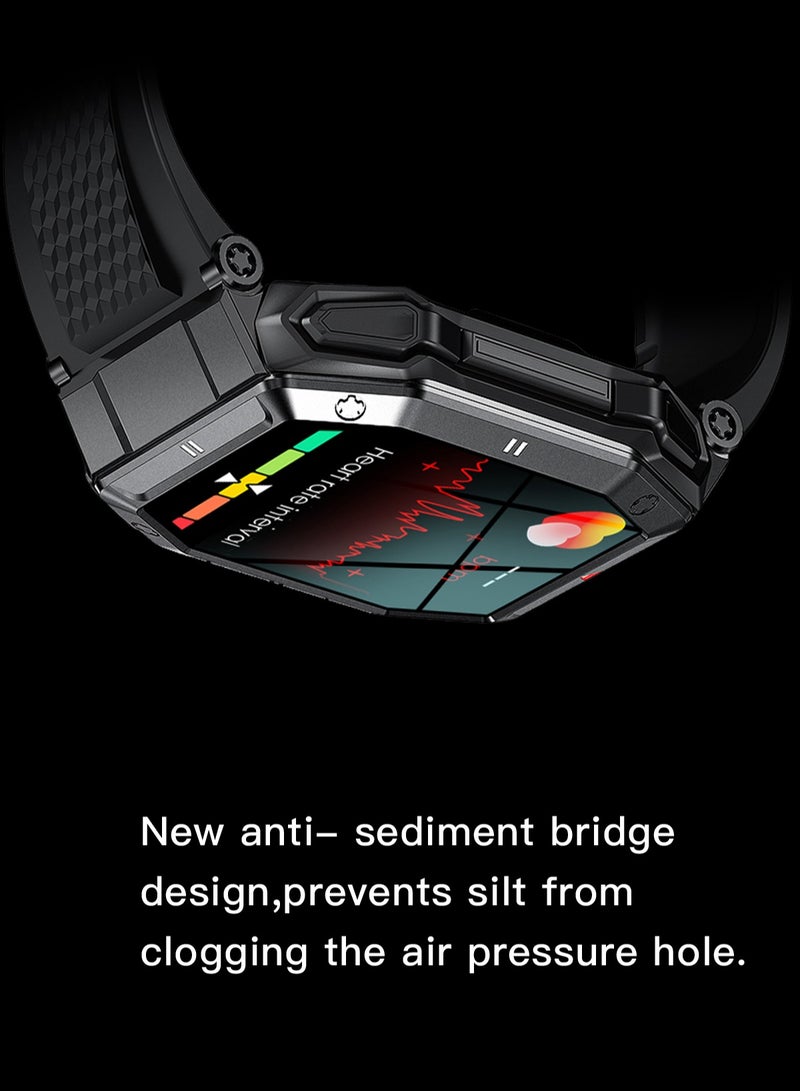 Men's Smartwatch 1.85" IPS full Touch Screen Sports Fitness Tracker Heart Rate Sleep Monitor Waterproof Smart Watch for Men
