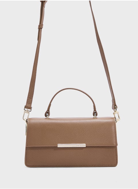 ROSLY Bar Detail Elongated Top Handle Bag