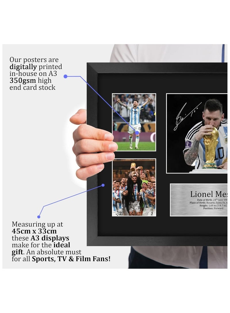 Today Idea Framed A3 Autographed Picture of Lionel Messi | Perfect Gift for Argentina Football Fans and Supporters (A3 Framed) - Image 2